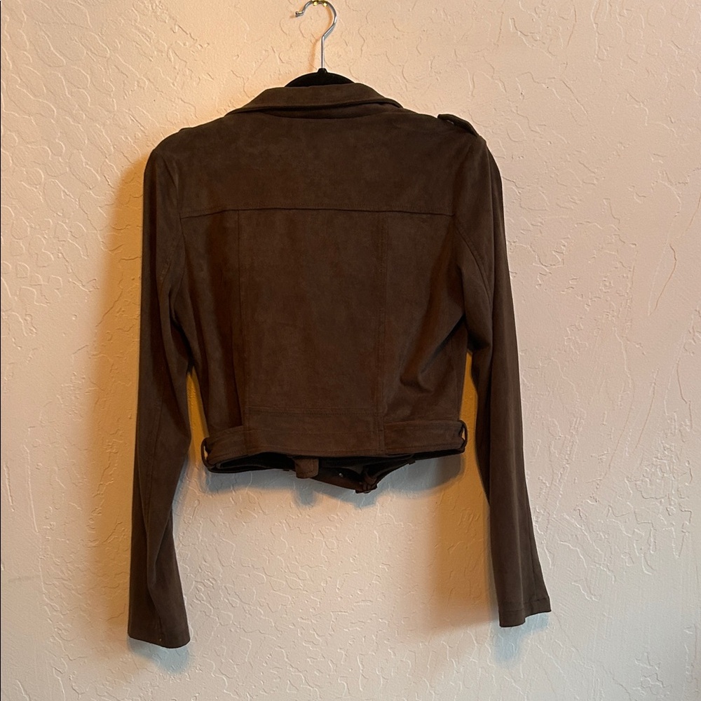 American Rag olive green suede Jacket - Picture 4 of 4